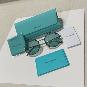 Tiffany & Co. Blue Sunglasses with Case